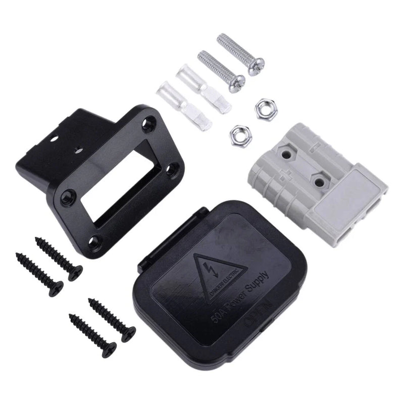 Caravan 50A Plug Connector Flush Mount Bracket Panel Cover
