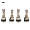 Tires Chrome Metal Tubeless Bolt-On Valve Stem 4 x