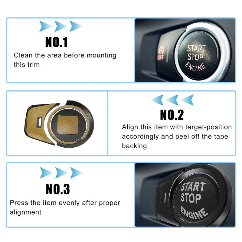 BMW 2 3 4 5 6 7 X1 X3 X4 X5 Start Stop Button Cover Sticker (2014-2023)