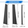 Land Rover 6 Pcs Door Pillar Window Trim Carbon Fiber