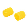 Motorcycle Bike Car 4 x Yellow Plastic Universal Tire Valve Stem Cap Cover
