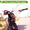 Car Motorcycle Rainproof Red 2 x License Plate Light Led Tag Lamp