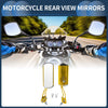 Motorcycle Mirror 1 Set Rear View Mirror Handlebar Gold Tone Metal