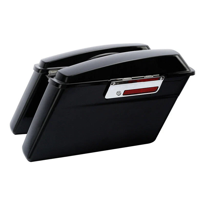 Harley Softail Matte Black Saddlebags Chrome Conversion Bracket (1984-2017)