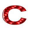 Make & Model Red Car Badge Emblem Alphabet Letter Decals Stickers