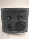 Boat Switch Gray Panel 3 Switch USB 12V with 28 Labels
