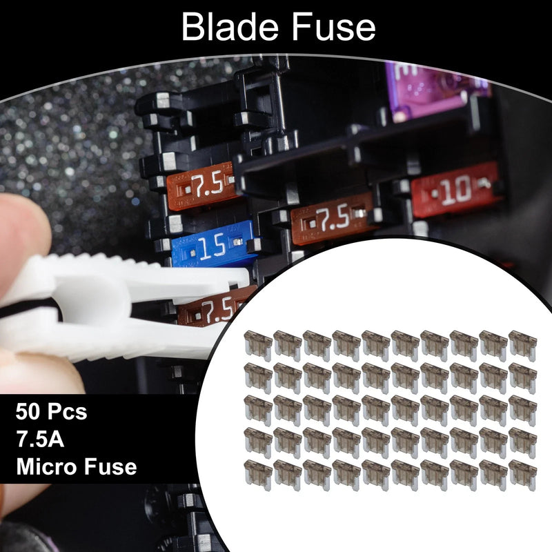 Car Boat Truck RV Motorcycle Brown 50 Pcs Micro Fuse / 7.5A / Blade Fuse