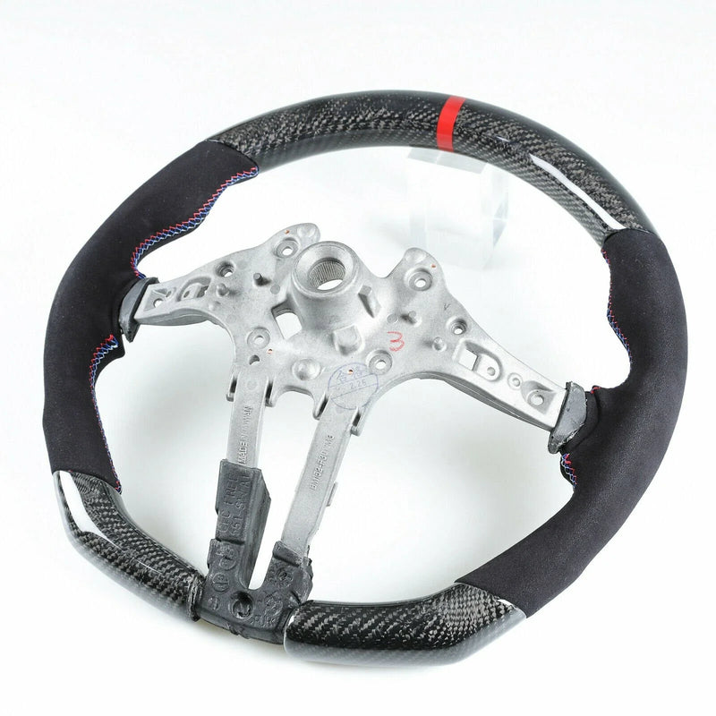 BMW F80 M3 F82 M4 Steering Wheel Carbon Fiber Suede Flat Bottom (2012-2019)