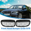 BMW 335d 328i 335i xDrive E90 Black Pair Front Hood Bumper Grille