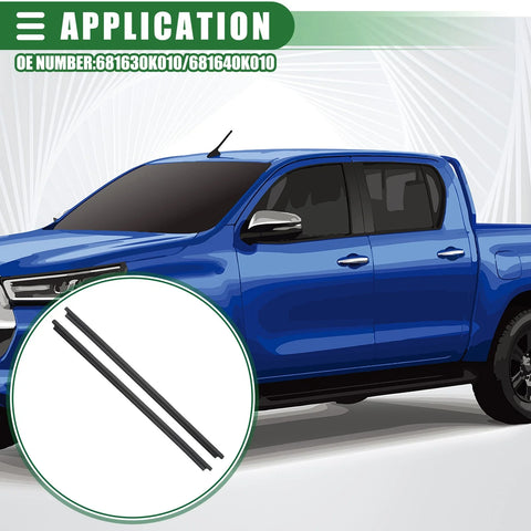 Toyota Hilux Rear Left Right Door Window Belt Weatherstrip (2005-2014)