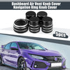 Honda Civic 5 x Black Air Vent Knob Trim Covers with GPS Navigation (2022)