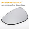 Ford B-Max, Fiesta Left Side White Mirror Glass w/ Back Convex Heated (2012-2019)