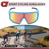 Motorcycle Riding Goggles Red Lens Blue with Red Spots Frame Cycling Sunglasses