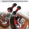 Motorcycle Slider Frame 0.87-1.1" Aluminum Alloy Plastic 2 x Pcs Red