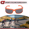 Motorcycle Riding Goggles Gray Lens Orange Red Frame Tri-acetel Cellulose