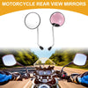 M8 Motorcycle Handlebar Silver Tone Pink Iron Rear View Mirrors