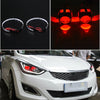 Projector Lens Headlights Retrofit 2 x Red Devil Demon Eyes Halo Ring LED