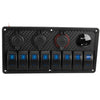 Car Marine Boat - Blue LED 8 Gang Circuit Breaker Rocker Switch Panel