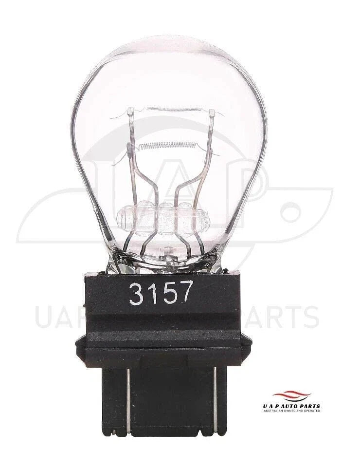 3157 Halogen Clear Brake Light Bulb W2.5X1.6Q P27/7W 2 x