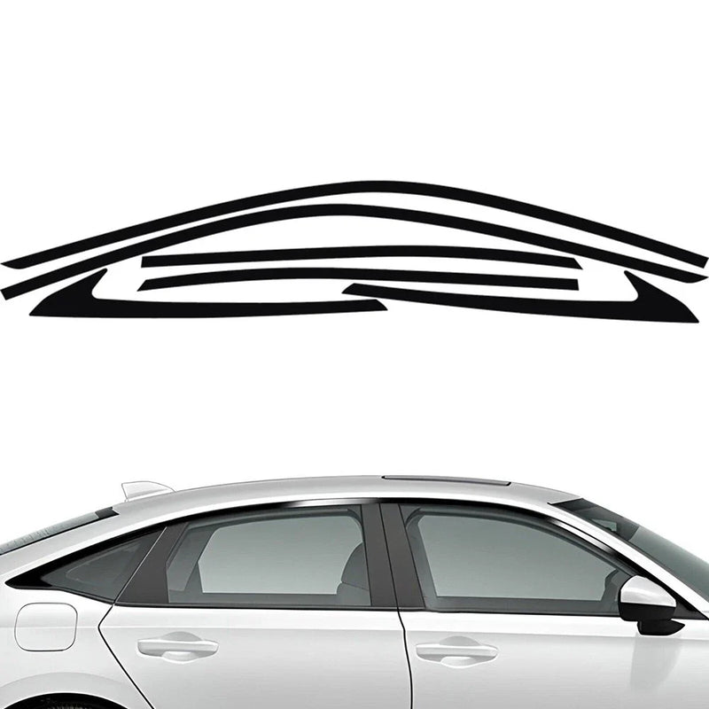 Honda Civic Sedan 2 x Window Chrome Delete Cover Decal (2022–2023)