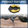 Motorcycle Side Stand Plate Pad with Wrench Aluminum Alloy Gold Tone 1 Set