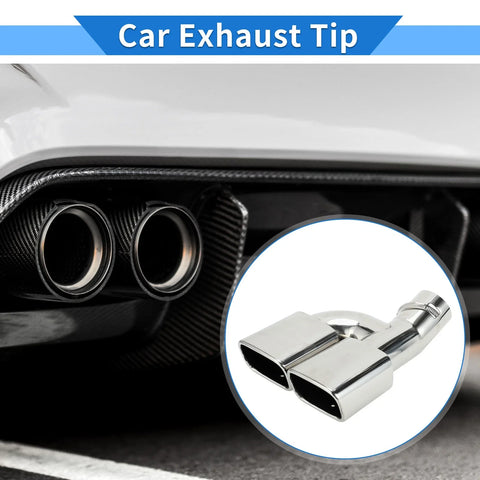Toyota Noah / Voxy 1 Pc Square Curved Dual Exhaust / 2.4in Inlet / Tip