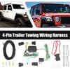 Jeep Wrangler JL Gladiator 4 Pin Trailer Towing Wiring Harness (2018-2023)