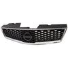 Grille For 2009-2012 Nissan Sentra Chrome Shell w/ Gray