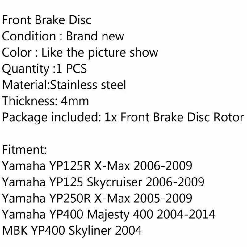 Yamaha YP125 / YP125R / X-Max / Majesty400 Front Brake Disc Rotor (2006-2009)