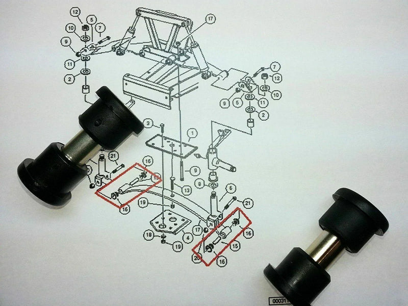 Club Car DS Front And Rear Leaf Spring Bushing Kit (1981–2026)