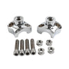 Harley Davidson 1" CNC Handlebar Risers w/Mount Screws Chrome