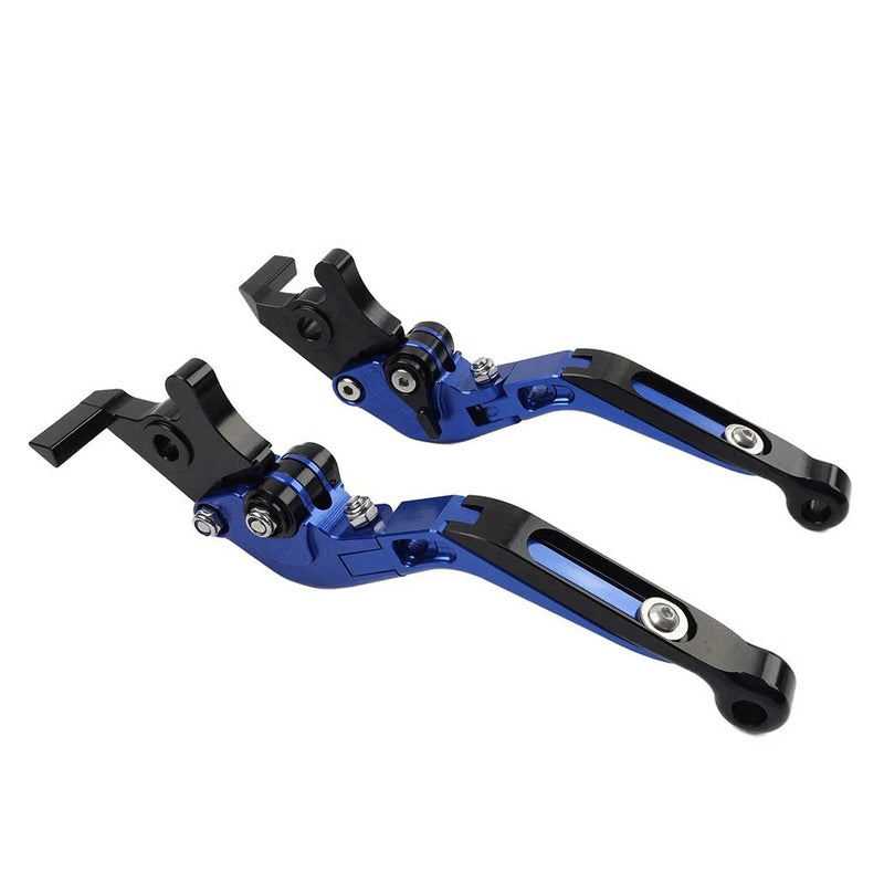 Yamaha FZ07 FZ09 MT07 MT09 XSR900 CNC Blue Extendable Brake Clutch Levers (2015-2023)