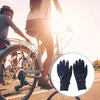 L Motorcycle Gloves Breathable Full Finger Polyester Outdoor Gloves Blue 1 Pair