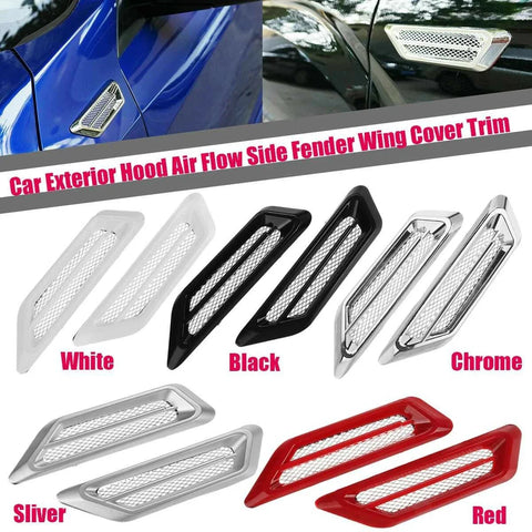 2 x Car Side Air Flow Vent Fender Hole Cover