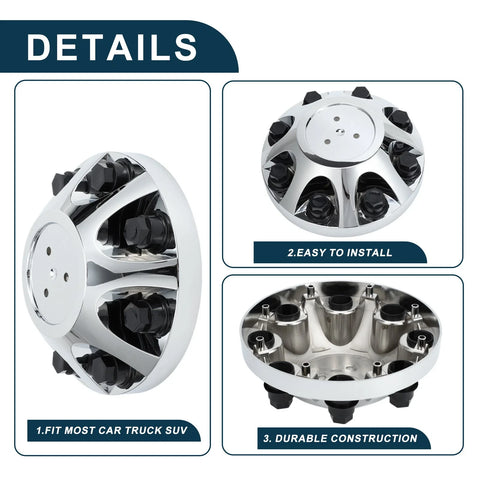 Chevrolet 226mm Chrome Silver Tone Plastic 1 x Center Caps