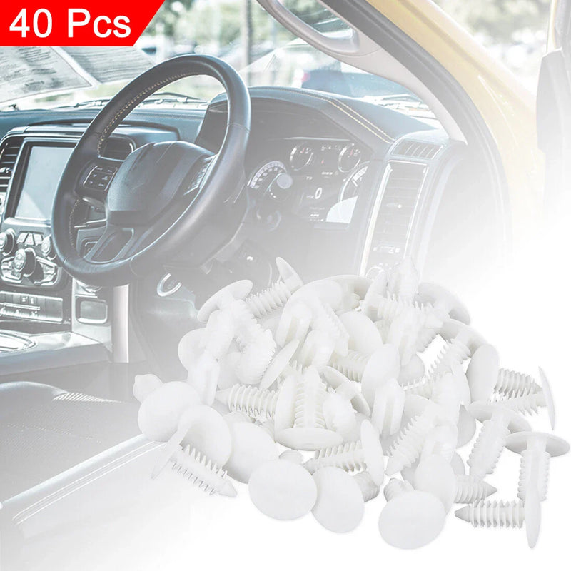 Ford Door Trim Panels 40 x Plastic Bolt Rivets Fastener Clips