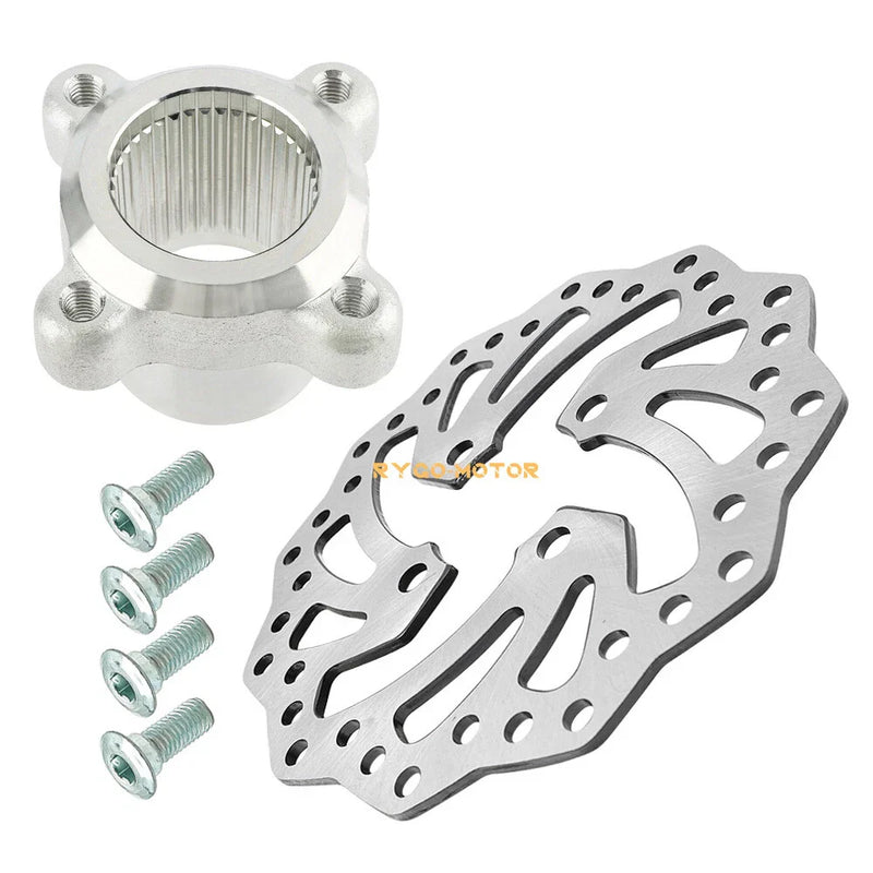 Yamaha YFZ450R YFZ450X Rear Brake Rotor Disc & Hub Holder Bracket & Bolts
