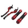 BMW F900 F900R Red Extendable Brake Clutch Levers & Grips (2020-2023)