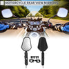 M8/M10 Motorcycle Rear View Mirrors Handlebar Mirrors Black Aluminum