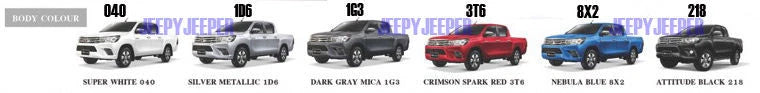Toyota Hilux Revo 3" Slim Matte Black Fender Flares (2015-2018)