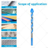 Porcelain Tile, Concrete, Glass 10 x 6mm Tungsten Carbide Drill Bits