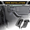 Jeep Wrangler JL JLU (2018-2024) Black Rear Door Latch Lock Cover Trim
