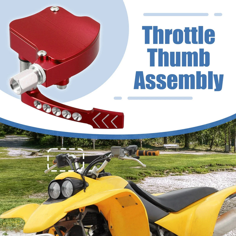 Yamaha Banshee Metal Red 7/8 Inches Universal Thumb Throttle Assembly