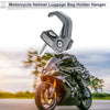 Square W/ Slot Motorcycle Hanging Hook / 42mm Length / Titanium Tone Black