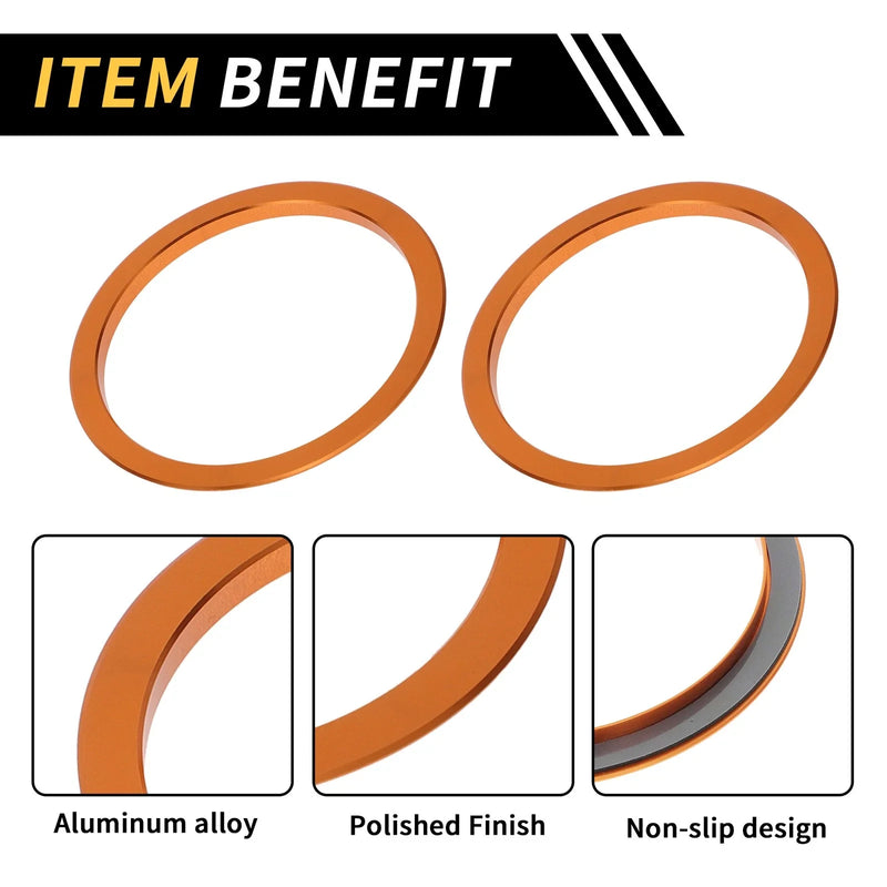 Toyota Tacoma (2016-2021) Orange AC Vent Dashboard Decoration Rings 4 x