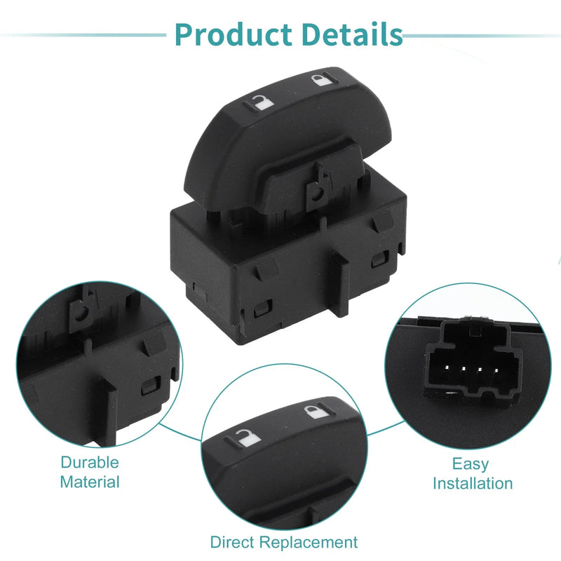 Ford F-150 2009 (2009) - Black Replacement Part Car Door Lock Switch