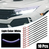 Car Motorcycle White Light 10pcs 30cm Universal LED Strip Light 12V Flexible