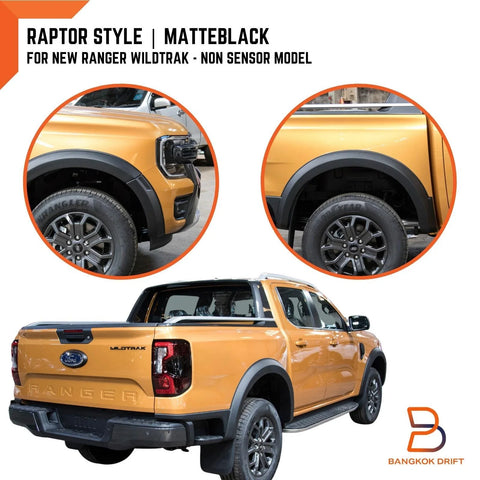 Ford Ranger 2022-2023 Raptor Style Matte Black Fender Flares