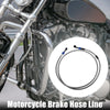 Motorcycle 1 x Brake Hose Braided Line 150cm Blue Silver Tone