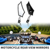 Motorcycle Rear View Mirrors Prismatic Shape Handlebar Mirrors Black